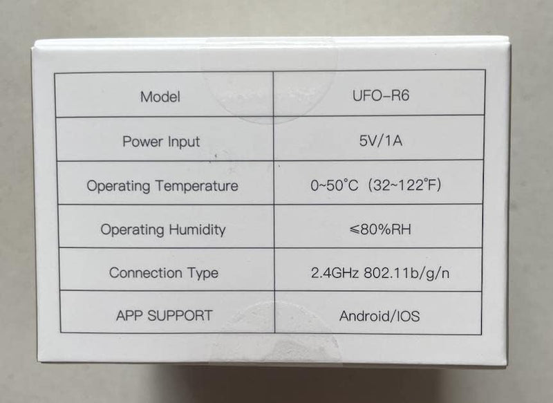 Controle Infravermelho UFO-R6 para Automação de Casa Inteligente – Compatível com Alexa e Google Home