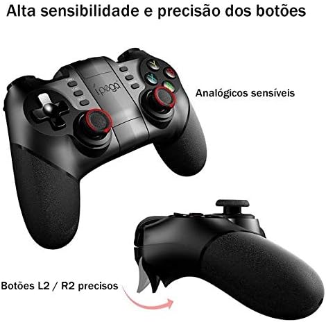 Controle Bluetooth Ipega PG-9076 – Compatível com Android, iOS, PC e PS3 (Video Game)