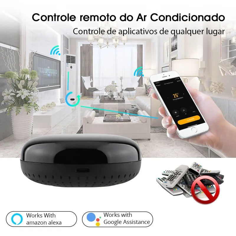 Controle Infravermelho UFO-R6 para Automação de Casa Inteligente – Compatível com Alexa e Google Home